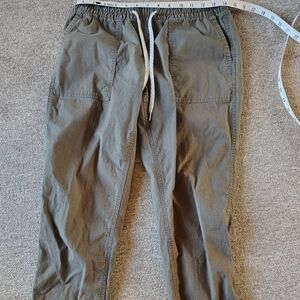 Vuori Women's  Pants Olive XS Drawstring Elastic Waist Zipper Pocket